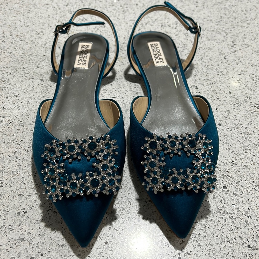 Badgley Mishcka Buckle Flats.